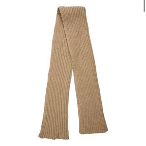 Baserange wool knitted oversized scarf - tan